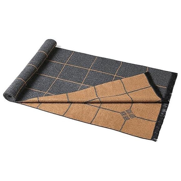 Mens Scarf Winter Fashion - grey Heart - Picture 4 of 5